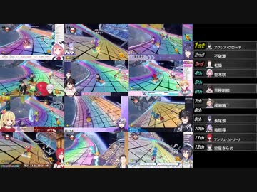 【第4回マリカにじさんじ杯】決勝最終レースの順位変動をリアルタイムで【レインボーロード】