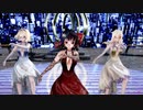 【東方MMD】霊夢・魔理沙・アリスで「クイーンオブハート」1080v30fps【第1回MMD廃】
