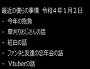 最近の僕らの事情　令和４年１月２日