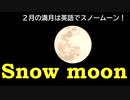 スノームーン(SNOW MOON)　　The full moon in February is called Snow Moon