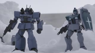 (ガンプラ登山アタック)　稲葉山でHG ジム＆ガンキャノン量産型(ホワイトディンゴ隊仕様)を作る