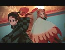 【鬼滅のMMD】バケモノダンスフロア【交差する煉獄杏寿郎、竈門炭治郎】