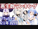 【2021年12月】VTuber月間再生回数ランキング【バーチャルユーチューバー】