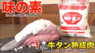 味の素で1ヶ月牛タン熟成肉作ってみた Insane MSG Dry Age Experiment!!