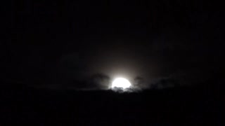 ワイルドな感じの月の出　Wild moonrise