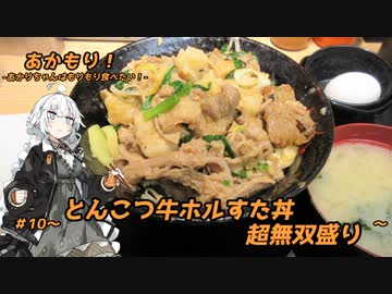 あかもり！#10～とんこつ牛ホルすた丼超無双盛り～【伝説のすた丼屋】