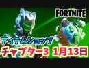 【フォートナイト】1月13日本日のアイテムショップ”エコ、ブライトボンバー”チャプター3【Fortnite】