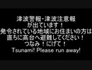 津波が来ます！避難してください！