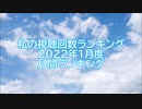 私の視聴回数ランキング 2022年1月度 月間ランキング