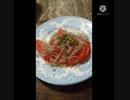 新鮮トマトにチリメンと青実山椒あうよ無茶くちゃ旨い遅れて来るって嫁さんトマトる違った嫁さんと待っとる