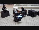 ロボットに乗ってライトセーバーを振回すレゴのミニフィグ（コマ撮りじゃないです ^_^ )
