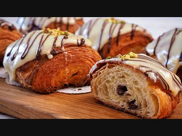 【音楽無し】折り込みシートバターから作るチョコデニッシュの作り方【レシピ】【パン作り】【ホームベーカリー】