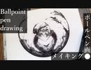 鳥 - その13 -【ボールペン画メイキング】- Ballpoint pen drawing -