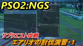 【PSO2:NGS】　サブクエスト攻略　エアリオの討伐演習・１　＃１８