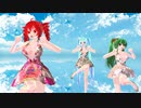 【MMD】蒼い嗚咽をもう一度【重音テト　櫻花アリス　初音ミク】