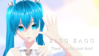 【MMD】ZIGG-ZAGG　初音ミクっぽい自作モデル