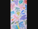 カラーマスターとポスカで植物柄を描く