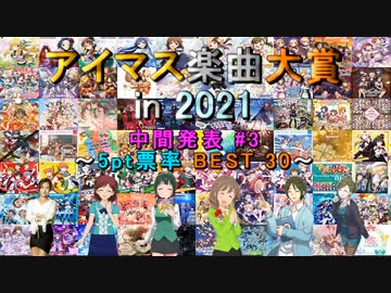 【中間発表 #3】アイマス楽曲大賞 in 2021【5pt票率 BEST 30】