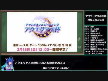 【ゆっくりウマ娘】アクエリアス杯ガチ攻略　理屈こねこね編【biimシステム】