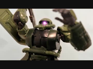 【コマ撮り】ザクがダッシュ格闘を決める動画。