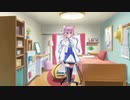 回転する椅子に乗って空へ飛んでいくフィーちゃん