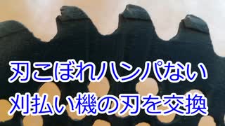 #034 信じられない刃こぼれの刈払い機の刃を交換