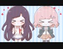 【手描き】罪木蜜柑と七海千秋でHungry meme【ダンガンロンパ】