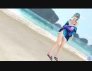 【DoaXvv/たまき】立ち・なでなで/藍孔雀