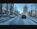 仙台近辺車載動画シリーズ　134　2022年2月5日　雪の仙台市内2　旧4号ドン・キホーテあたりから上杉通り　マツダ　アクセラスポーツ23ｓ　5ＭＴ
