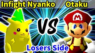 Infight Nyanko 対 Otaku【[第二回海外版]Losers側一回戦第一試合】-64スマブラCPUトナメ実況-
