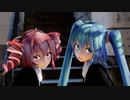 【MMD】JKミクさんとJKテトさんでロボキッス