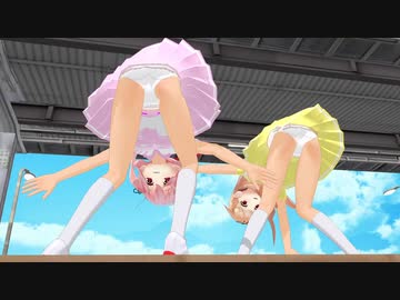 【MMD】白露型5人がテニスウェアで空町駅でSweet magicを踊る