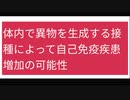 体内で異物を生成する接種によって自己免疫疾患増加の可能性