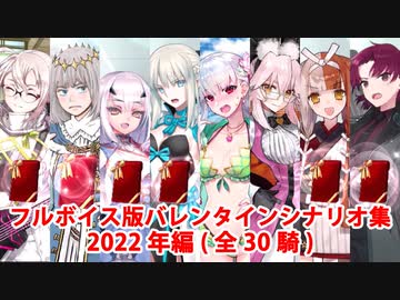 【FGO】バレンタインイベント フルボイス版ミニシナリオまとめ (2022年新規・全30騎)（全差分あり）【Fate/Grand Order】