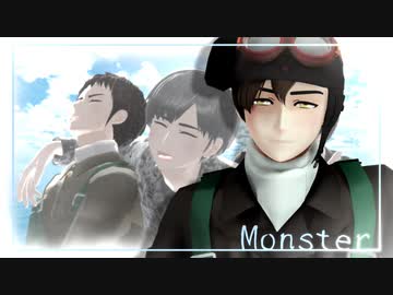 【陸！海！空！MMD】怪物【お空組6周年記念】