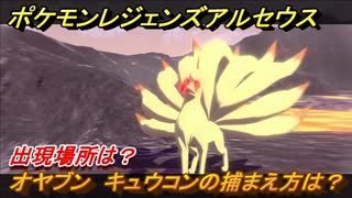 ポケモンレジェンズ アルセウス　オヤブン　キュウコンの捕まえ方は？出現場所は？　＃４２４【Pokémon LEGENDS アルセウス】