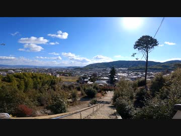 【京都自転車車載】長岡京市、走田神社からの天王山古戦場展望（と恐怖体験）