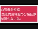 接種で血管寿命短縮 (血管内皮細胞の分裂回数制限少ない為)