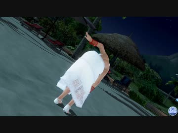 【DoaXvv/なぎさ】立ち・読む・落とし物/純白のスリットワンピ 022300
