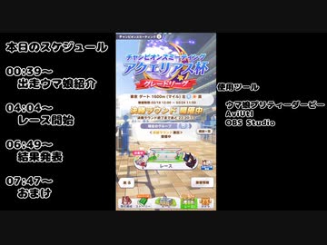 【ウマ娘プリティーダービー】私のアクエリアス杯グレードB決勝の様子