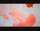 Red Ink In Water. Creative Slow Motion. On A White Background　有地建実