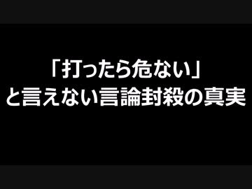 「打ったら危ない」と言えない言論封殺の真実(YouTube削除動画)