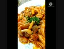 トマトで煮たキノコと豚肉に青実山椒いけーるトラブル続きでトマトる違った困っとる