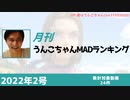 月刊うんこちゃんMADランキング 2022年2月号(仮)