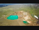 Beautiful drone shot of the Krafla geothermal area 　石川崇弘