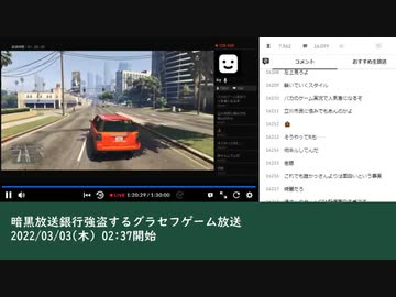 暗黒放送銀行強盗するグラセフゲーム放送　③（2022/03/03）