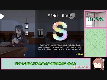 【ヤンデレシミュレーター】 1980s Mode SランクRTA　13分37秒