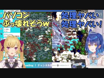 【Vampire Survivors】無双しすぎて重くなった影響でガビつく鷹宮リオンと天宮こころ【にじさんじ切り抜き】