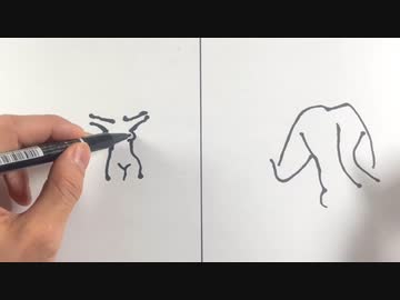 右手と左手で別々に違うイラスト描いてみた