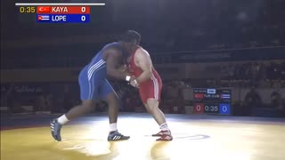 ミハイン・ロペス vs. リザ・カヤルプ 14年世界選手権決勝 130kg級